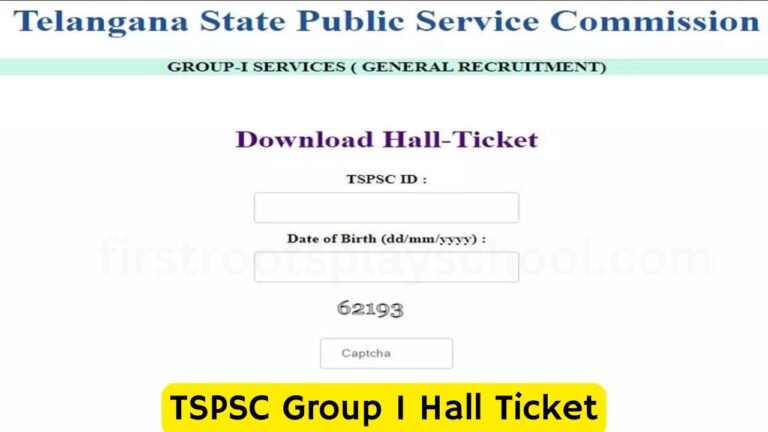 TSPSC Group 1 Hall Ticket 2024